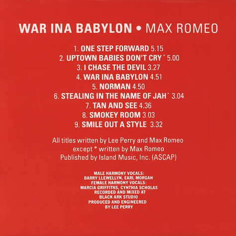 Max Romeo & The Upsetters - War ina Babylon