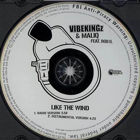 Vibekingz - Like the wind feat. Maliq & Rob G