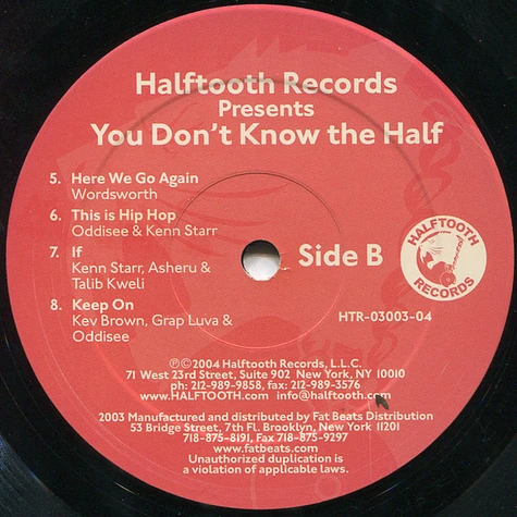 V.A. - Halftooth Records Presents: You Don't Know The Half