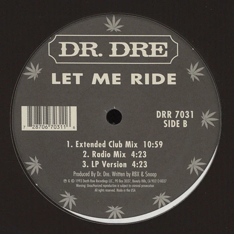 Dr.Dre - Let me ride EP