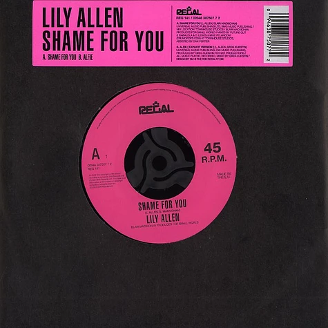 Lily Allen - Shame for you