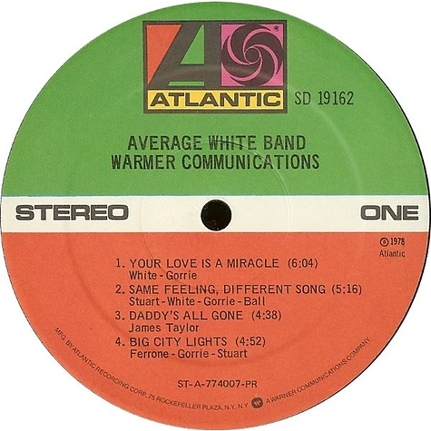 Average White Band - Warmer Communications