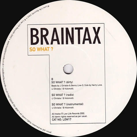 Braintax - Riviera Hustle / So What?