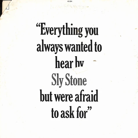 Sly Stone - Everything you always wanted to hear by Sly Stone but were afraid to ask for