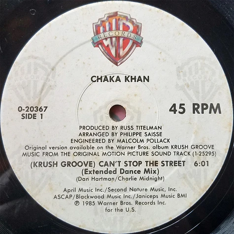 Chaka Khan - (Krush Groove) Can't Stop The Street