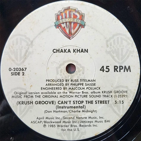 Chaka Khan - (Krush Groove) Can't Stop The Street