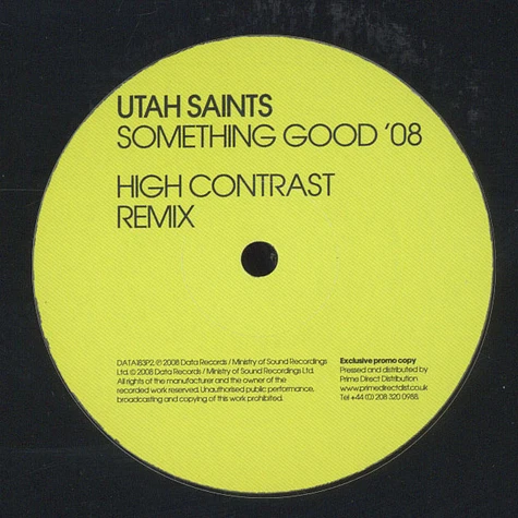 Utah Saints - Something good 08 High Contrast remix