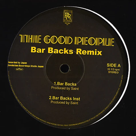 The Good People - Bar backs