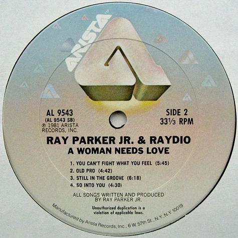 Ray Parker Jr. And Raydio - A Woman Needs Love