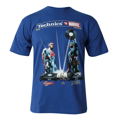 Technics vs Marvel - Captain Britain Vs. Captain America T-Shirt
