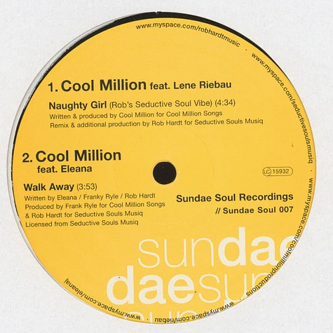 Cool Million / Marys Mine - Naughty girl feat. Lene Riebau / Marvin remix