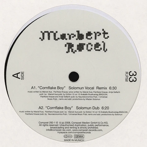 Marbert Rocel - Cornflake boy Solomun remix