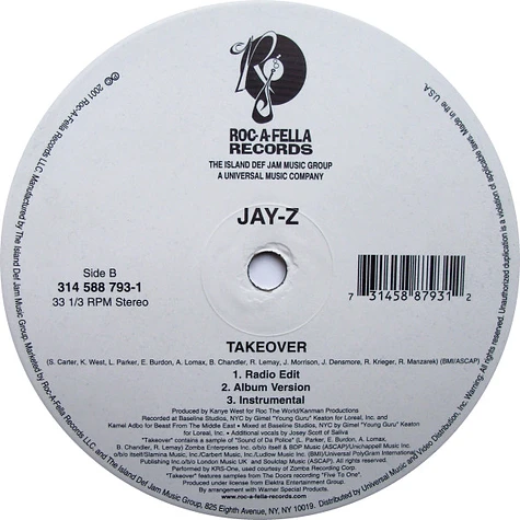 Jay-Z - Girls, Girls, Girls / Takeover