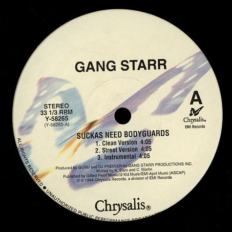 Gang Starr - Suckas Need Bodyguards
