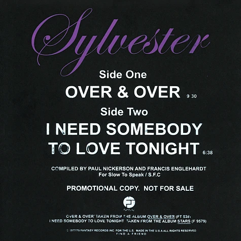 Sylvester - Over & Over