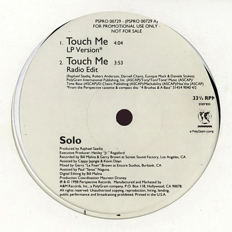 Solo - Touch me