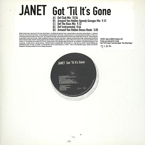 Janet Jackson - Got Til It's Gone