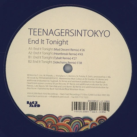 Teenagers In Tokyo - End It Tonight