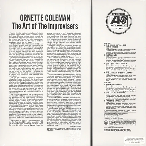 Ornette Coleman - The Art Of The Improvisers