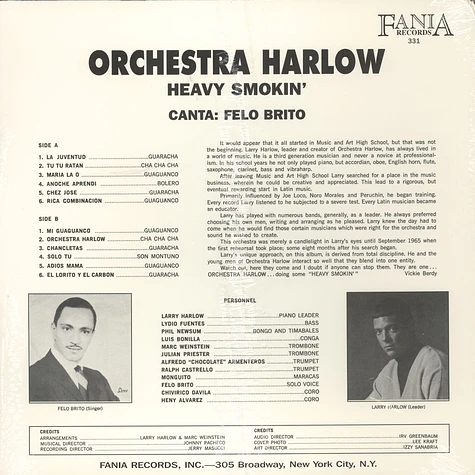Orchestra Harlow - Heavy Smokin'