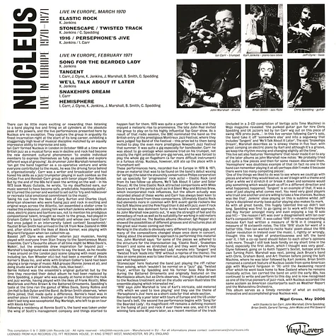 Nucleus - Live In Europe 1970-1971
