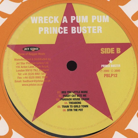 Prince Buster And The Allstars - Wreck A Pum Pum