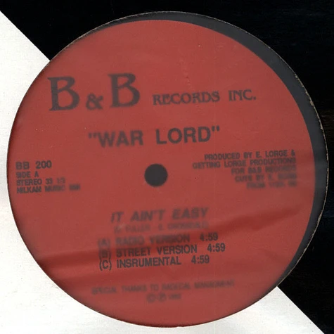 War Lord - It Ain't Easy