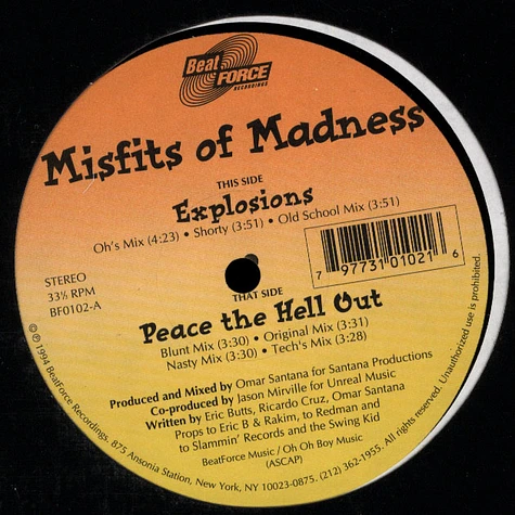 Misfits Of Madness - Explosions