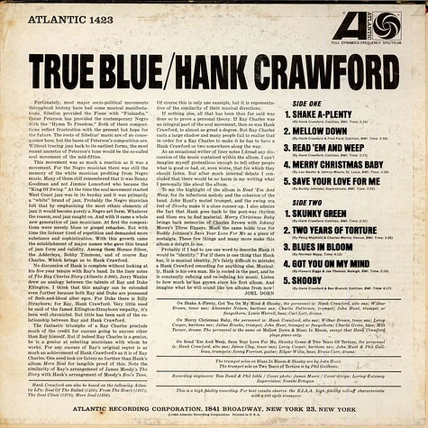 Hank Crawford - True Blue