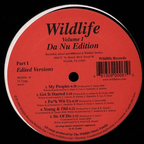 V.A. - Wildlife Volume 1 - Da Nu Edition