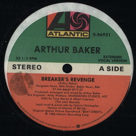 Arthur Baker - Breaker's Revenge