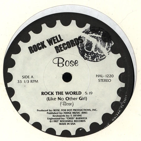 B.O.S.E. - Rock The World (Like No Other Girl)