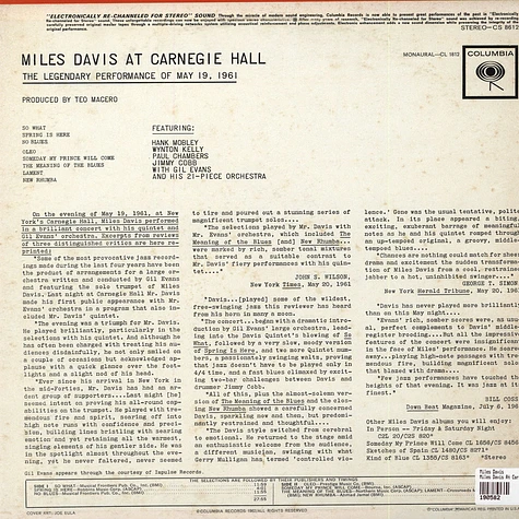 Miles Davis - Miles Davis At Carnegie Hall