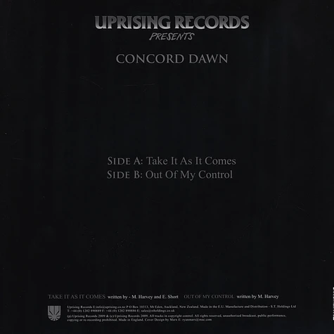 Concord Dawn - Take It As It Comes