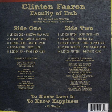 Clinton Fearon - Faculty Of Dub