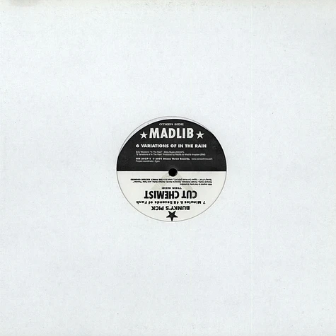 Cut Chemist / Madlib - Bunky's Pick / 6 Variations Of In The Rain