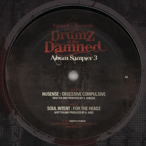Nusense / Soul Intent - Drumz of the Damned Album Sampler 3