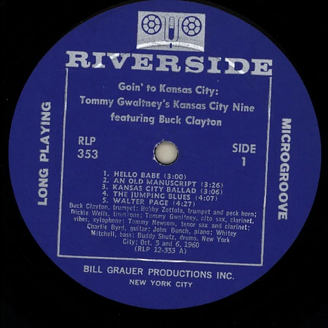 Tommy Gwaltney's kansas City Nine With Buck Clayton - Goin' To Kansas City
