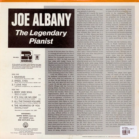 Joe Albany - The Legendary Jazz Pianist