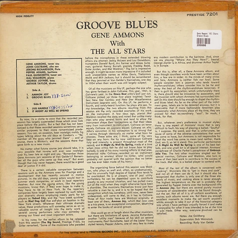 Gene Ammons' All Stars - Groove Blues