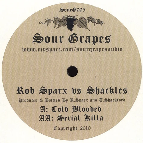 Rob Sparx vs. Shackles - Cold Blooded / Serial Killer