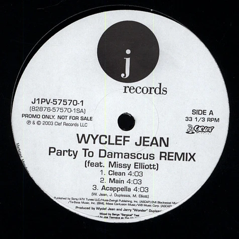 Wyclef Jean - Party to damascus remix feat. Missy Elliott
