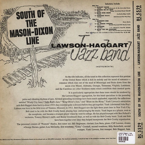 Lawson-Haggart Jazz band - South Of The Mason-Dixon Line