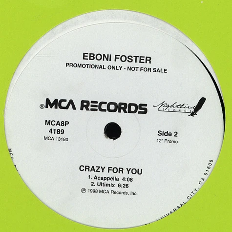 Eboni Foster - Crazy For You