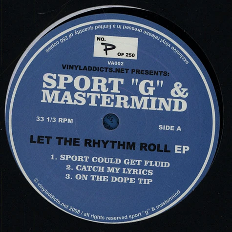 Sport "G" And Mastermind - Let The Rhythm Roll EP