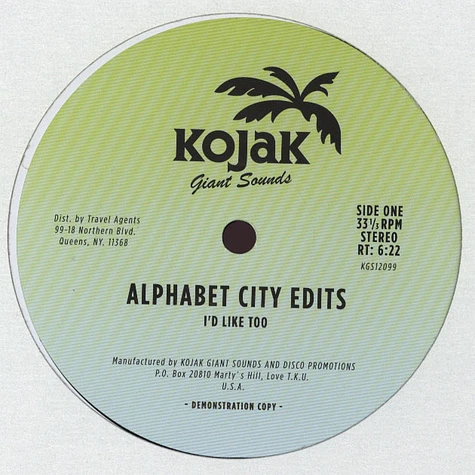 Alphabet City - I'd Like Too EP