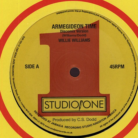 Willi Williams / Norma White - Armegideon Time / I Want Your Love