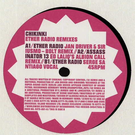 Chikinki - Ether Radio Remixes