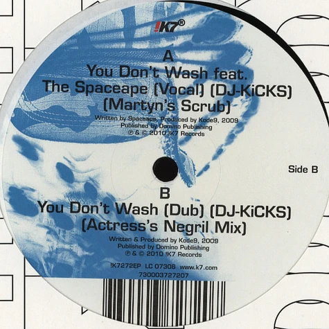 Kode9 - You Don't Wash Martyn & Actress Remixes