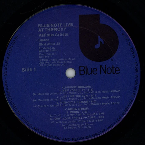 V.A. - Blue Note Live At The Roxy